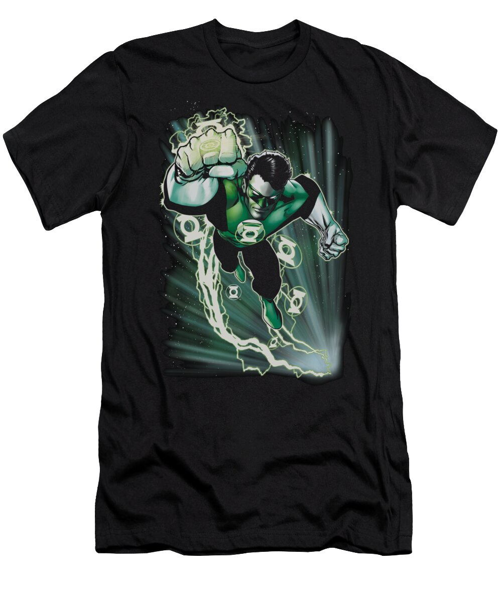 T-Shirt featuring the digital art Jla - Emerald Energy by Brand A