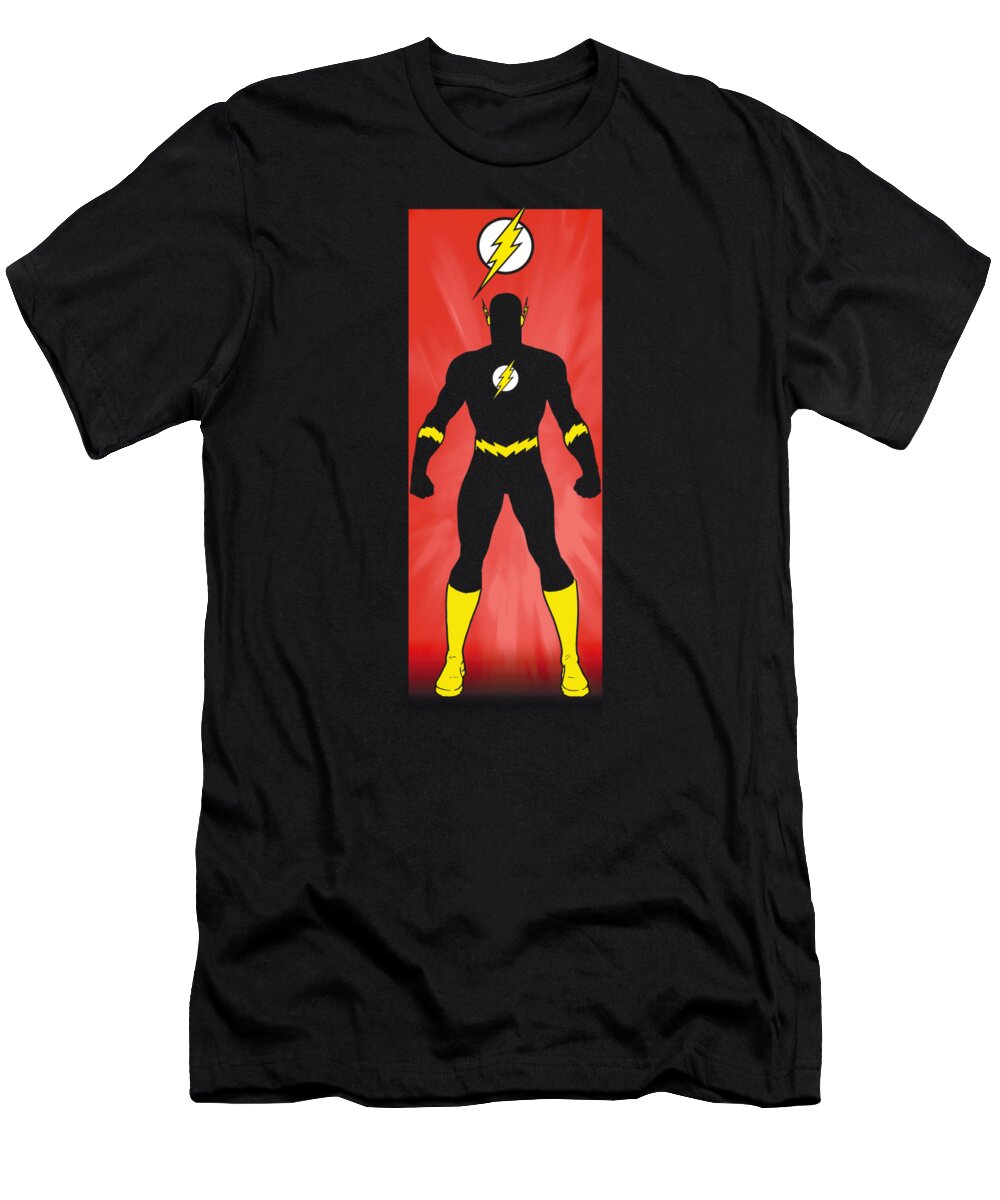 Justice League Of America T-Shirt featuring the digital art Jla - Flash Block by Brand A