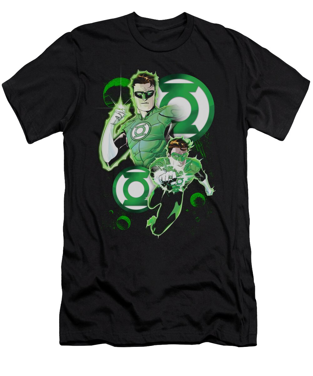 Justice League Of America T-Shirt featuring the digital art Jla - Gl In Action by Brand A