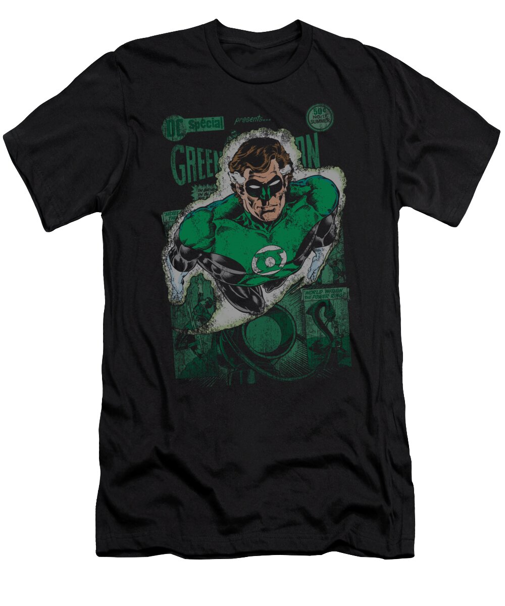 T-Shirt featuring the digital art Jla - Green Lantern #1 Distress by Brand A