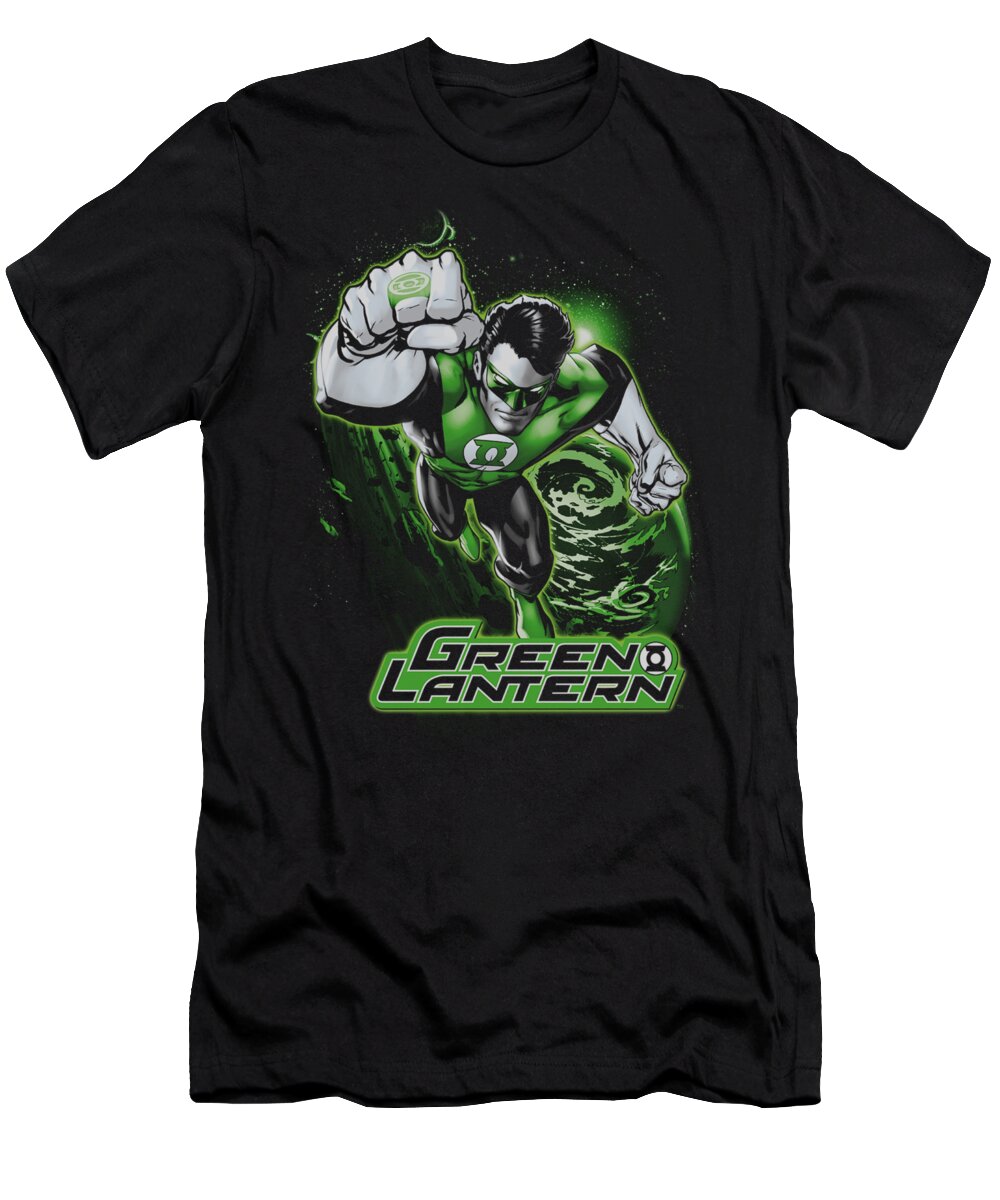  T-Shirt featuring the digital art Jla - Green Lantern Green And Gray by Brand A