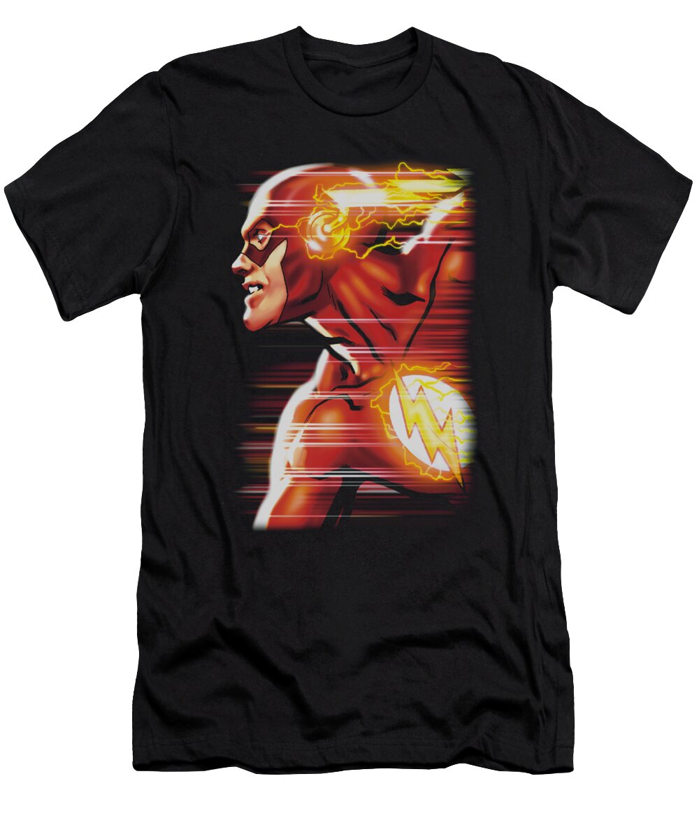 Justice League Of America T-Shirt featuring the digital art Jla - Speed Head by Brand A