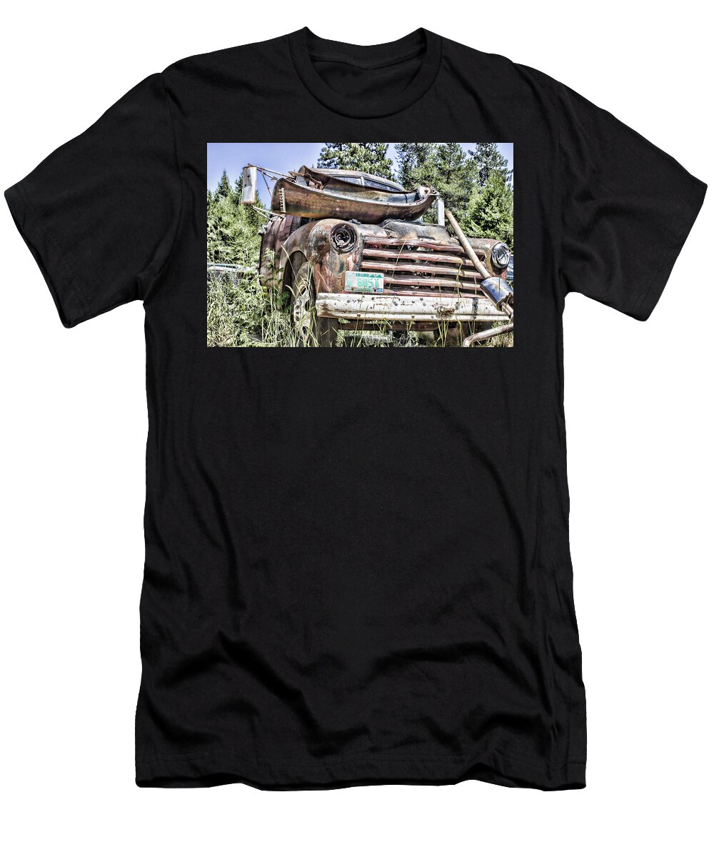 Chevrolet Truck T-Shirt featuring the photograph Junkyard Series Chevrolet Truck by Cathy Anderson