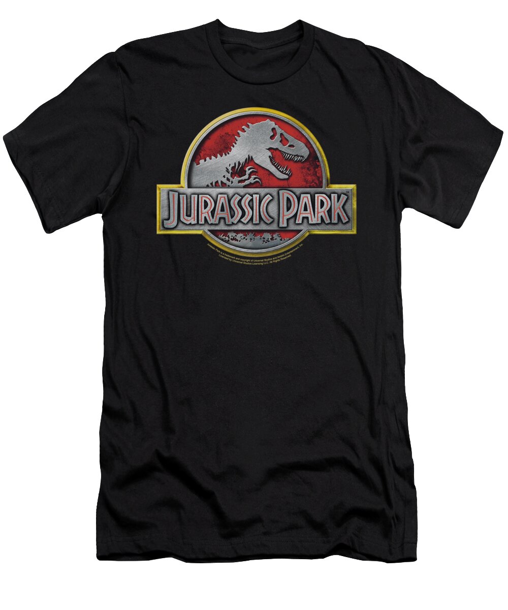 Jurassic Park T-Shirt featuring the digital art Jurassic Park - Logo by Brand A