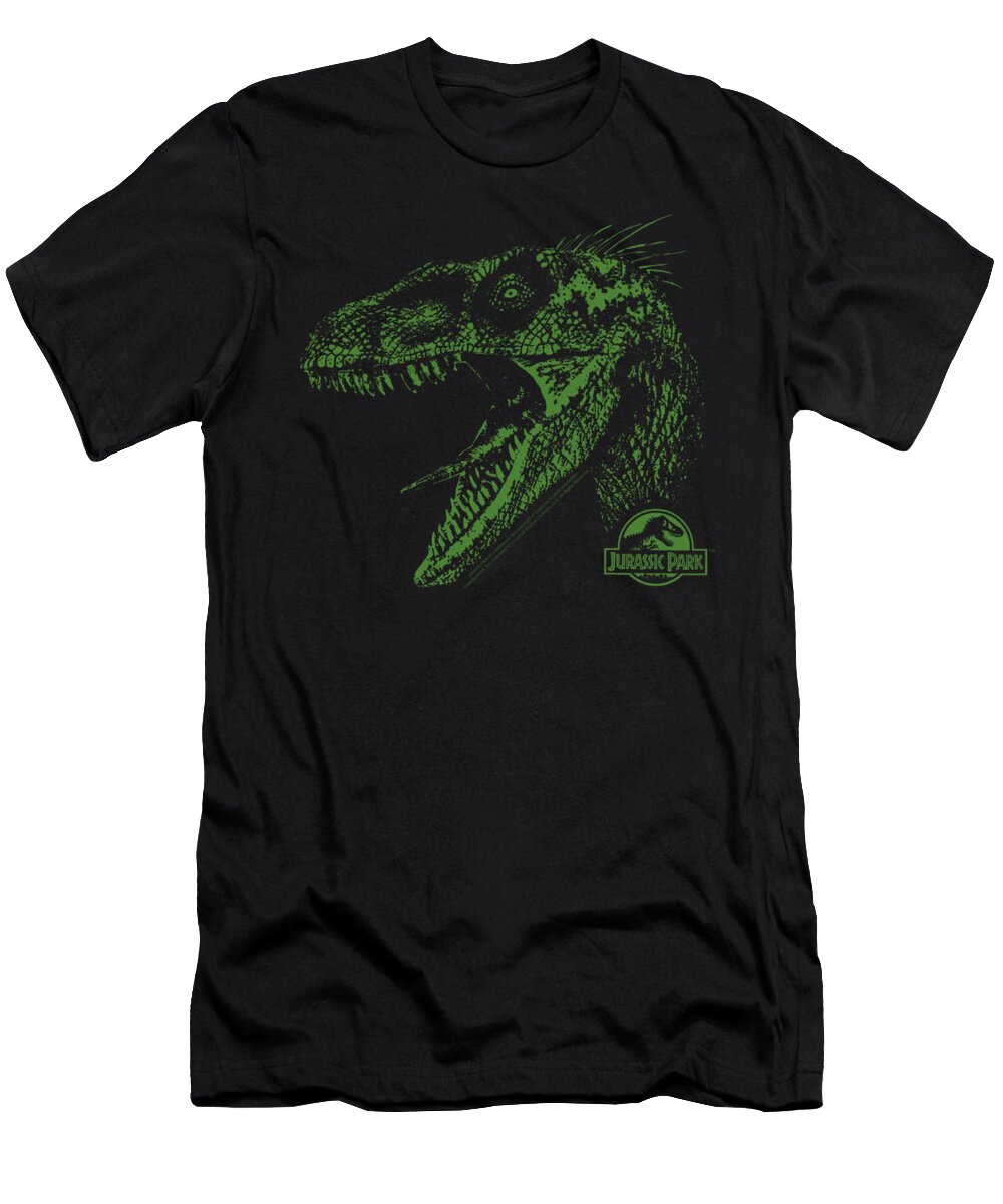 Jurassic Park T-Shirt featuring the digital art Jurassic Park - Raptor Mount by Brand A