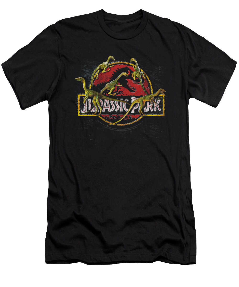 Jurassic Park T-Shirt featuring the digital art Jurassic Park - Something Has Survived by Brand A