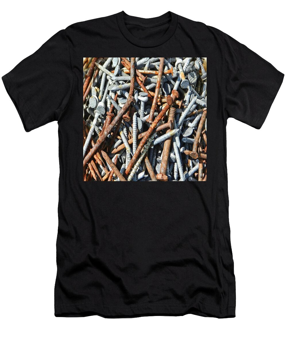 Nails T-Shirt featuring the digital art Just Nails by Cathy Anderson