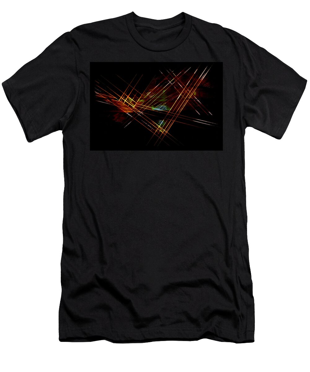 Abstract T-Shirt featuring the digital art Juxstaposition by Paula Ayers