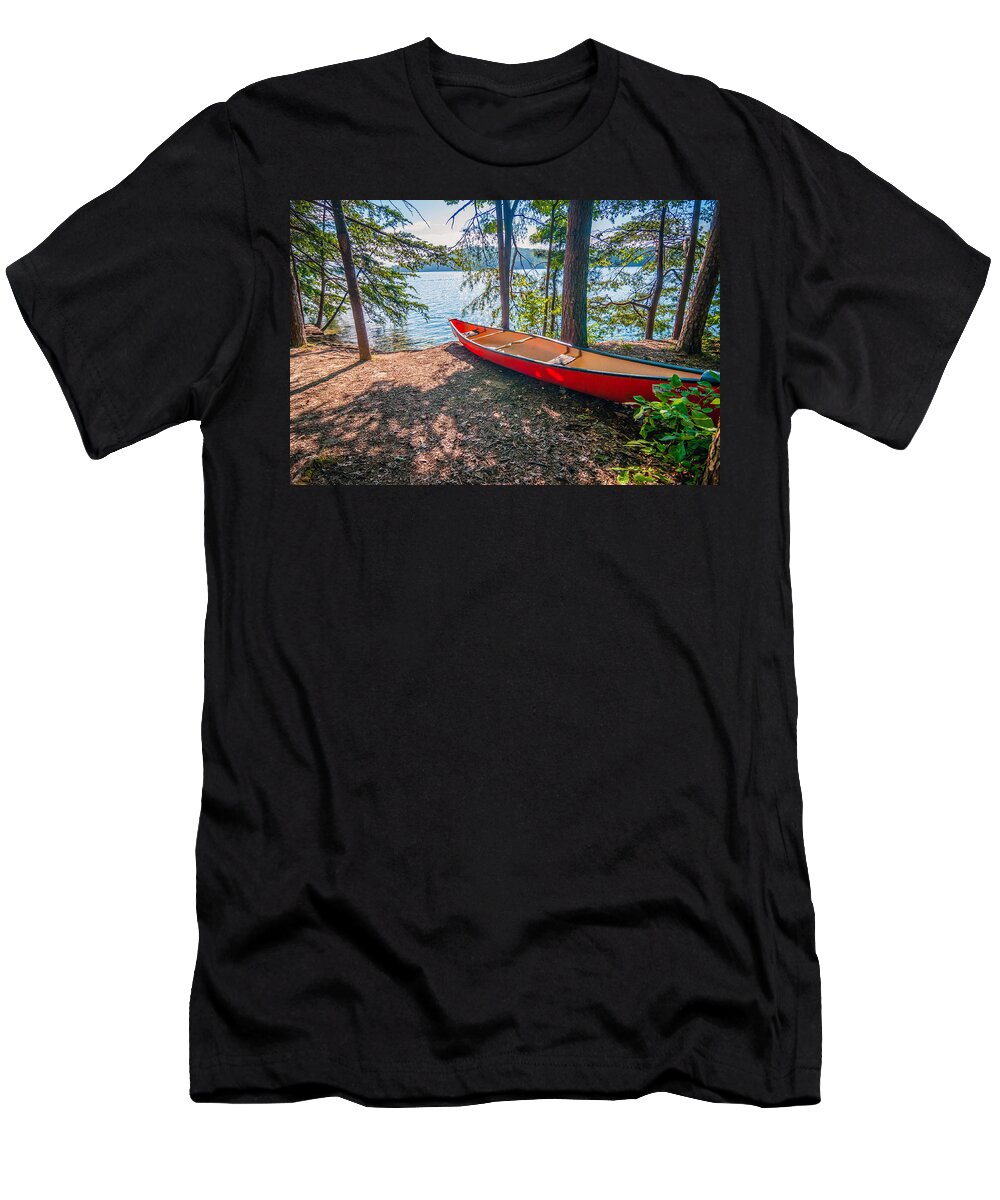 Activity T-Shirt featuring the photograph Kayak By The Water by Alex Grichenko