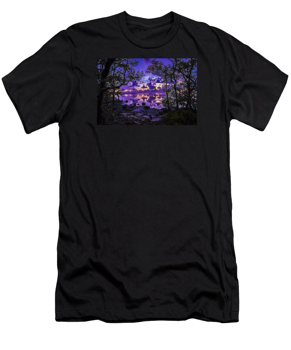 Sunset T-Shirt featuring the photograph Key Largo Sunset by George Kenhan