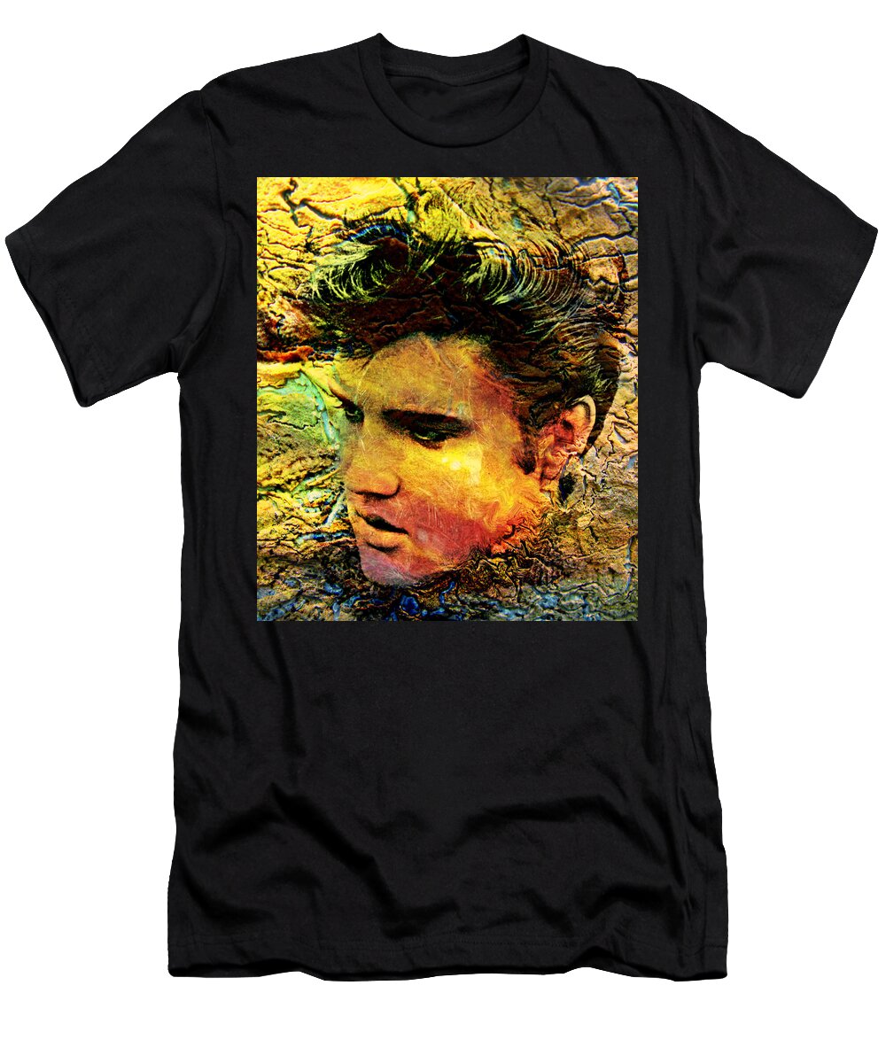 Elvis Presley T-Shirt featuring the painting King Elvis by Ally White