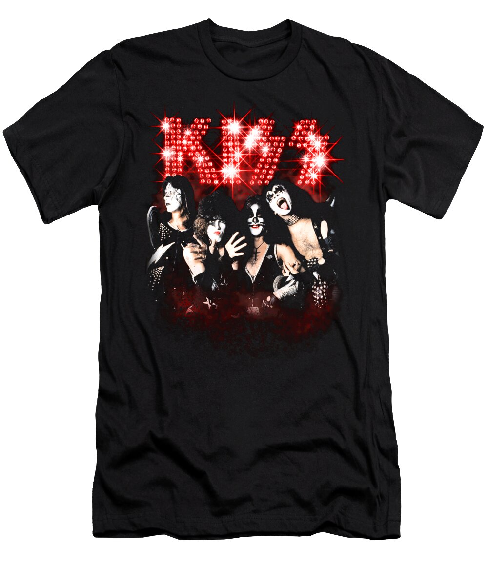  T-Shirt featuring the digital art Kiss - Smoke And Mirrors by Brand A