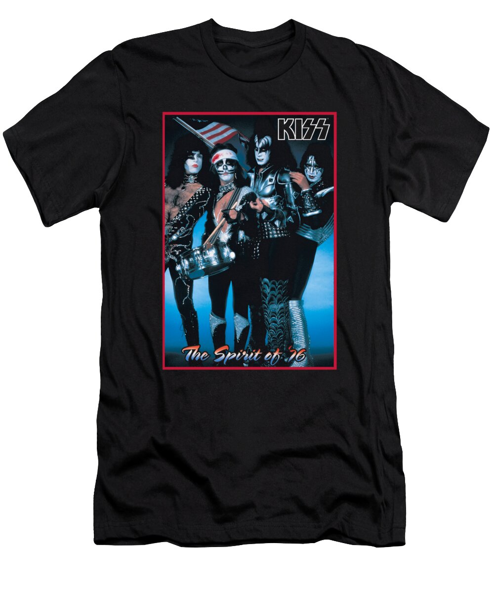  T-Shirt featuring the digital art Kiss - Spirit Of 76 by Brand A