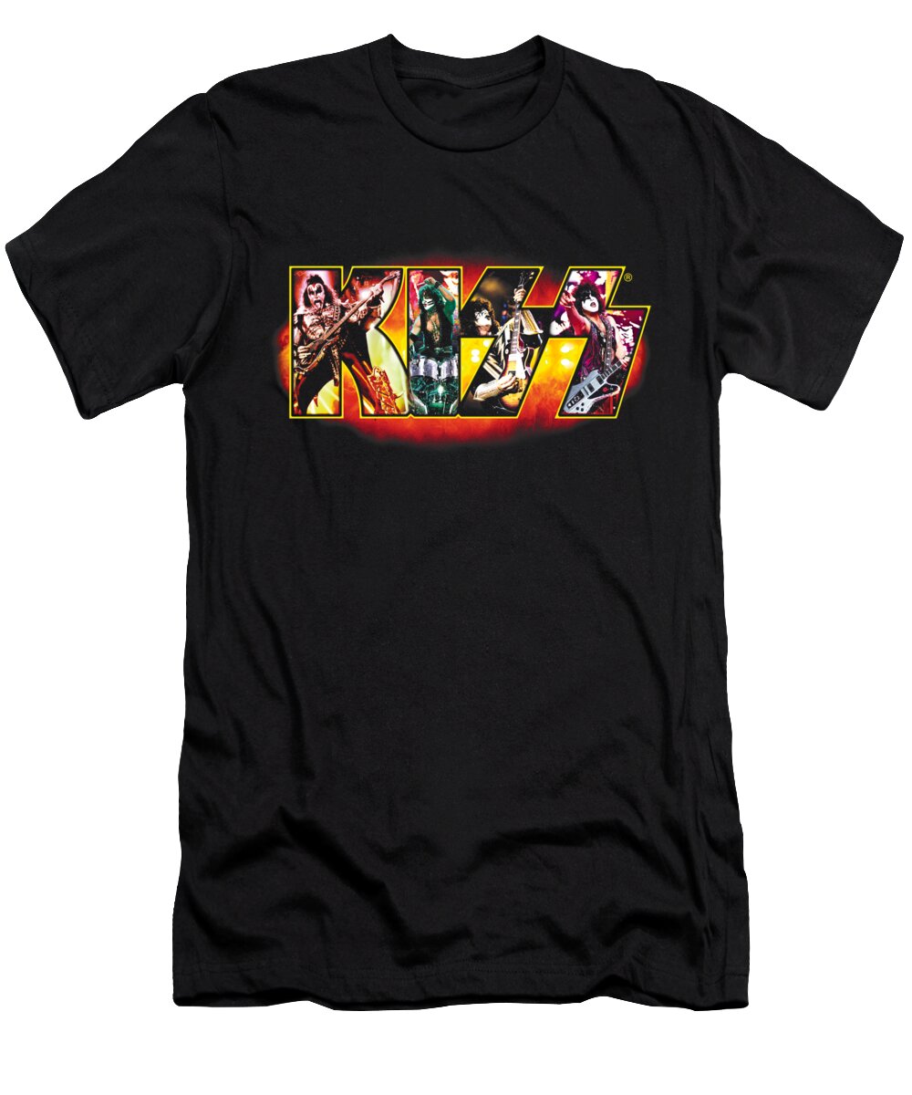  T-Shirt featuring the digital art Kiss - Stage Logo by Brand A