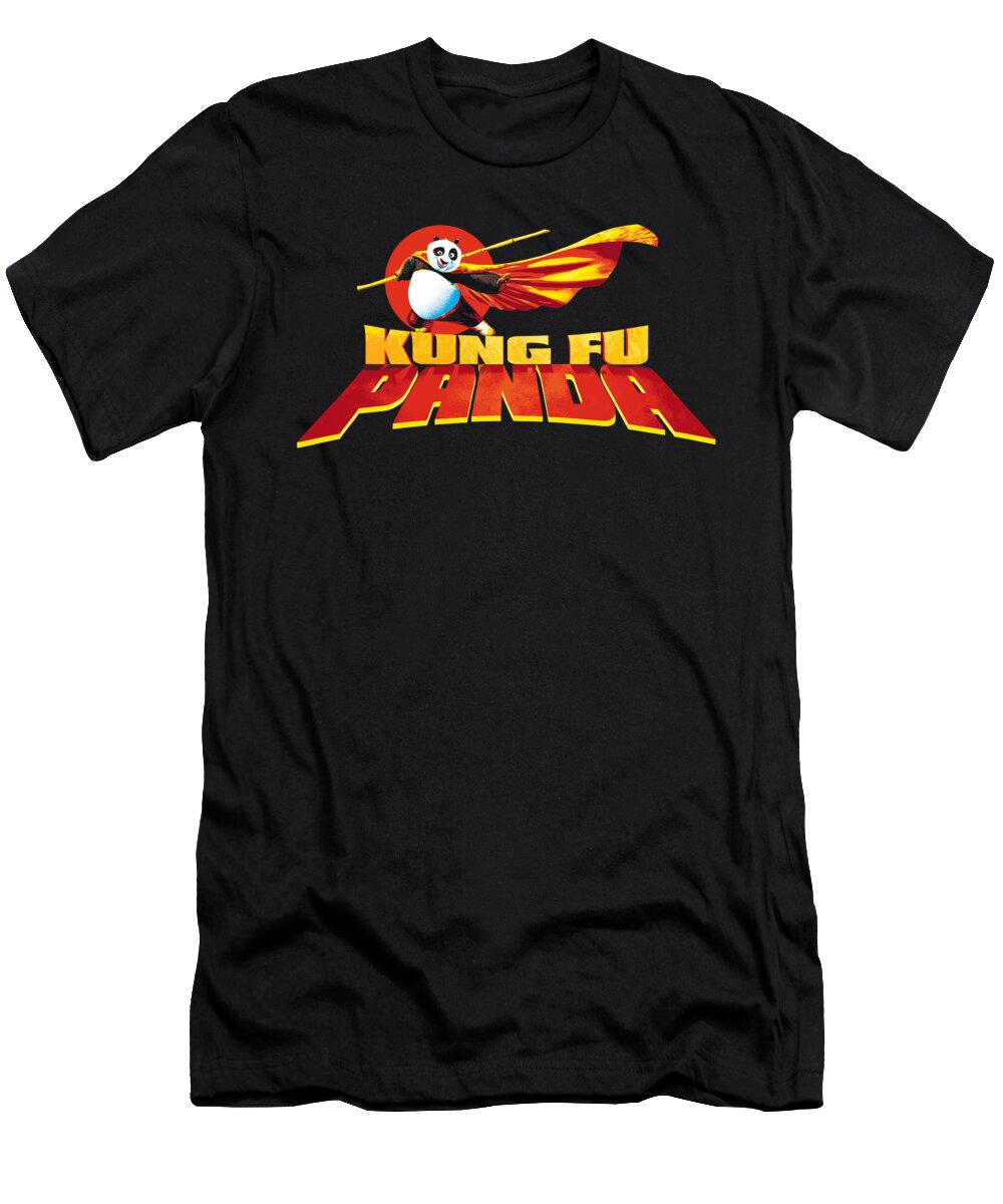  T-Shirt featuring the digital art Kung Fu Panda - Logo by Brand A