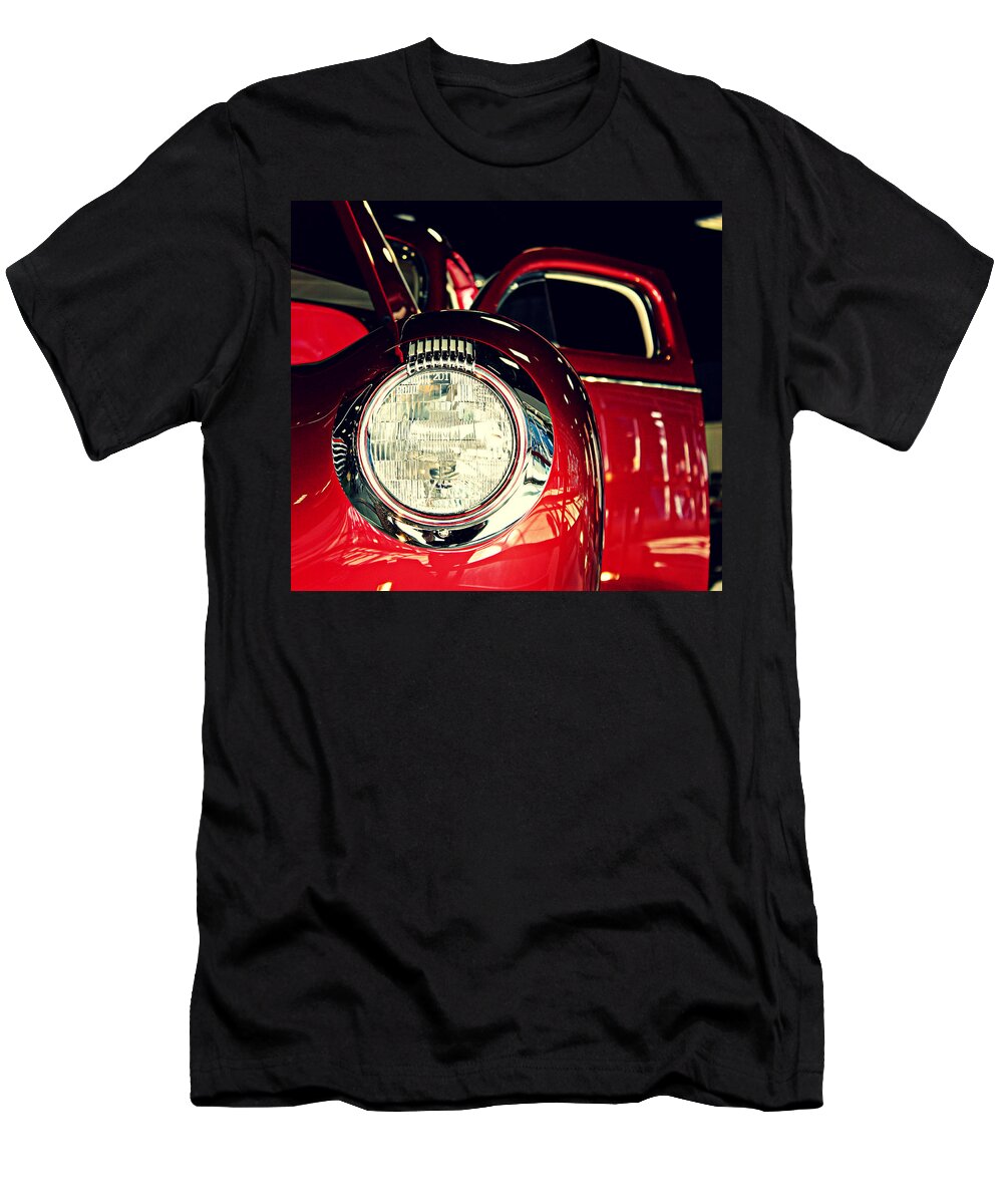 Kustom T-Shirt featuring the photograph Kustom Red Coupe by Steve Natale