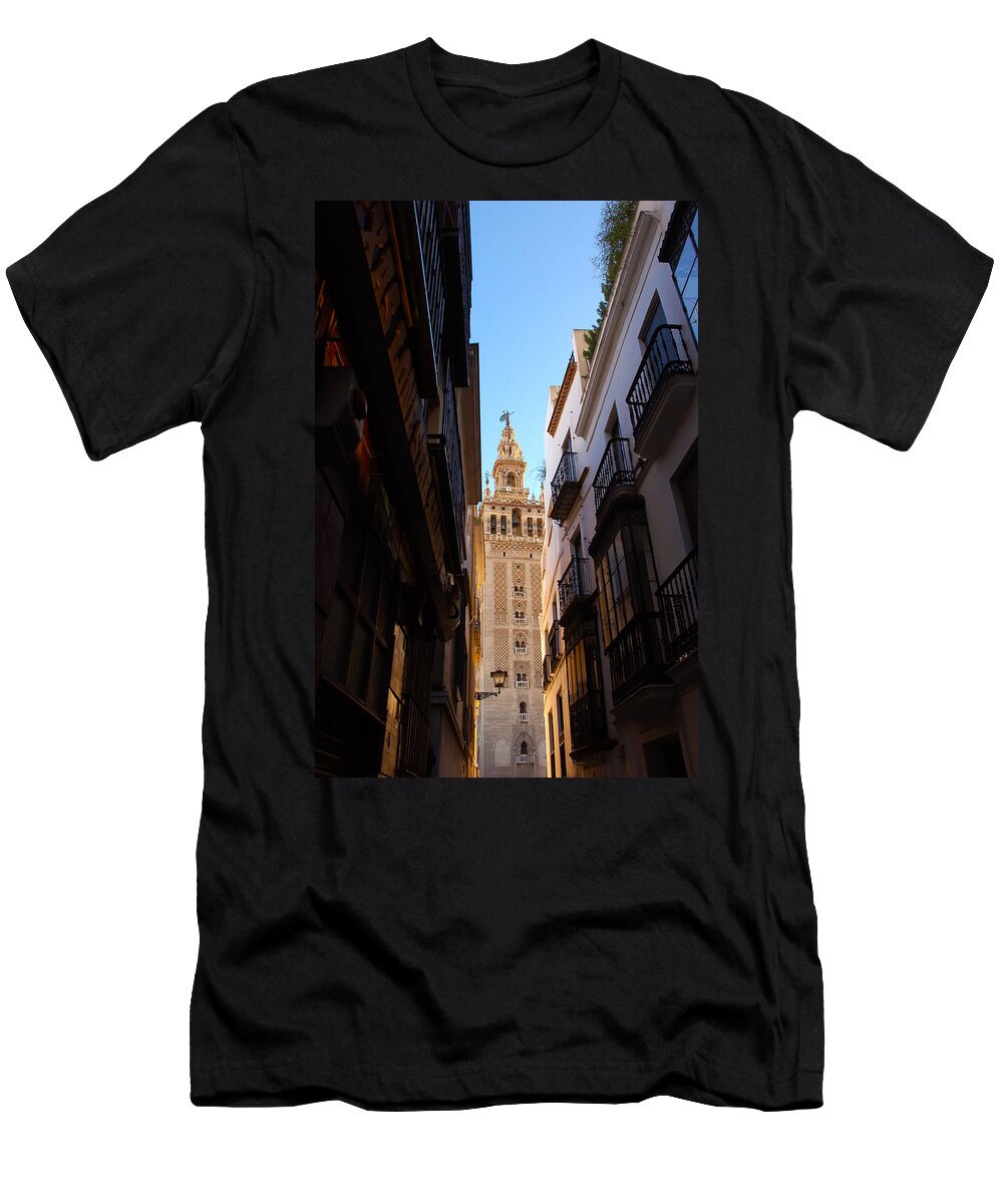 Seville T-Shirt featuring the photograph La Giralda - Seville Spain #2 by AM FineArtPrints
