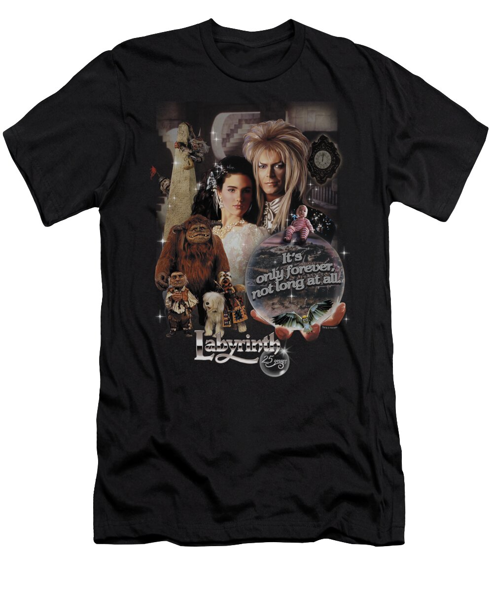 Labyrinth T-Shirt featuring the digital art Labyrinth - 25 Years Of Magic by Brand A