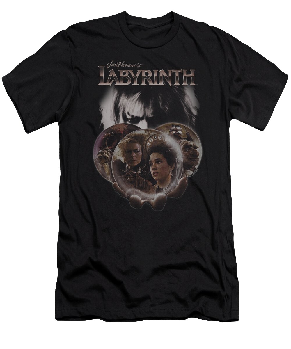 Labyrinth T-Shirt featuring the digital art Labyrinth - Globes by Brand A