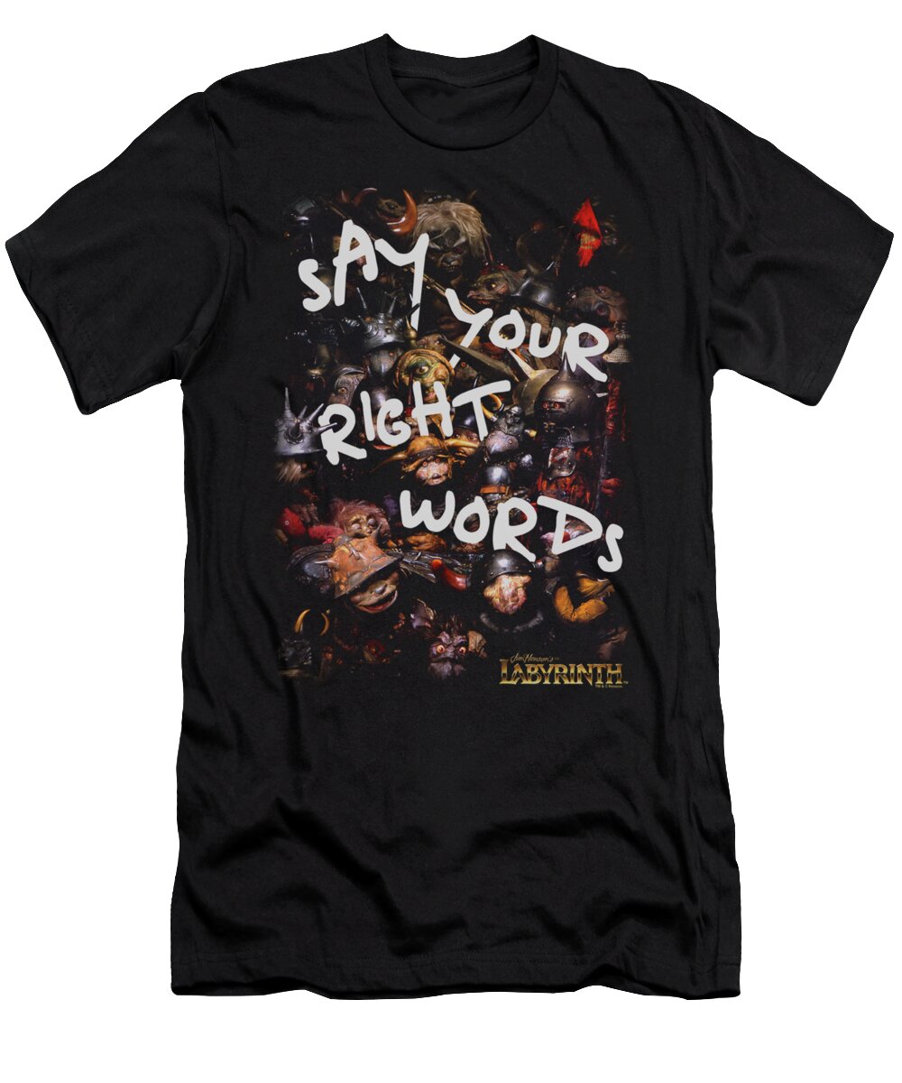Labyrinth T-Shirt featuring the digital art Labyrinth - Right Words by Brand A
