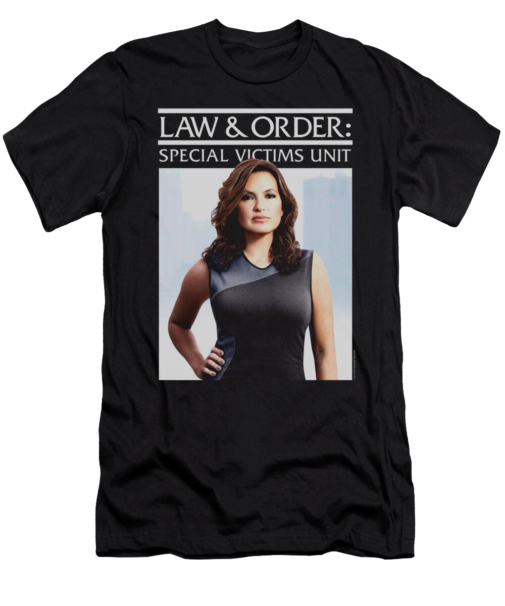 Law And Order T-Shirt featuring the digital art Lando:svu - Behind Closed Doors by Brand A