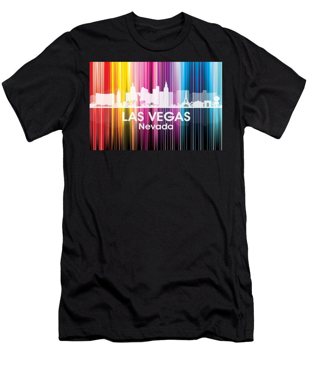 Las Vegas T-Shirt featuring the mixed media Las Vegas NV 2 by Angelina Tamez
