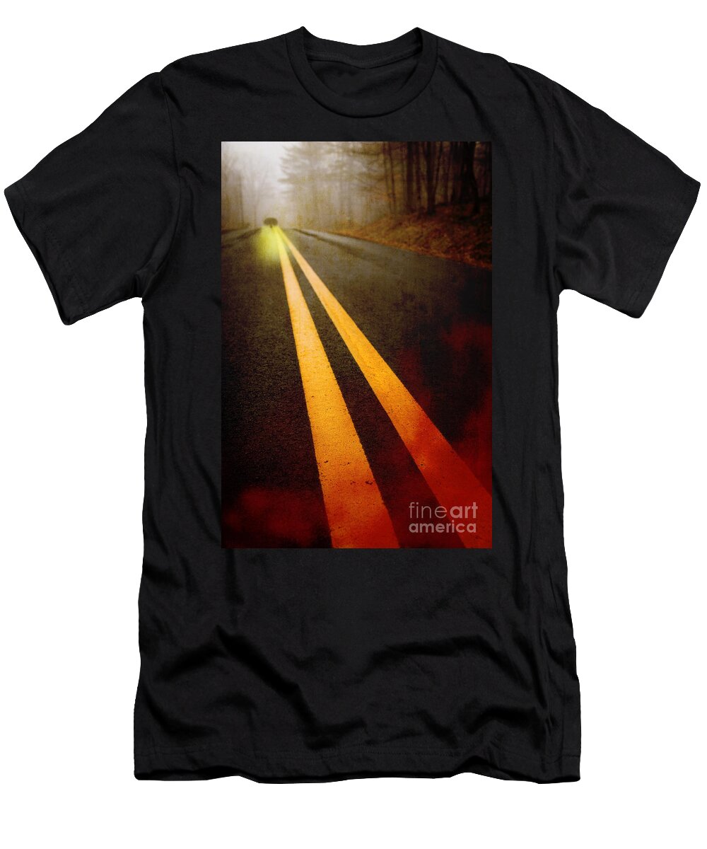 Blood T-Shirt featuring the photograph Late Night Encounter by Edward Fielding