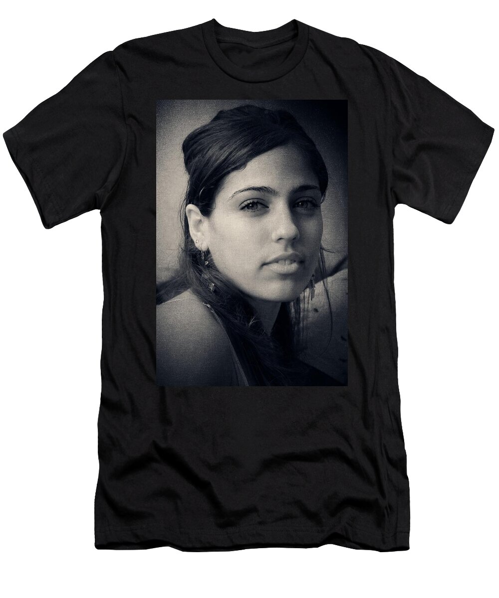 Beautiful Woman T-Shirt featuring the photograph Latina Beauty by Zinvolle Art