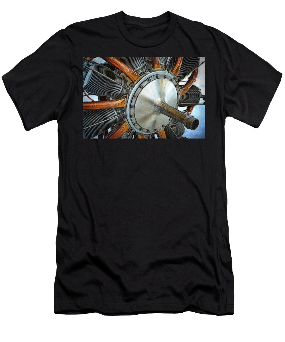 Airplane Engine T-Shirt featuring the photograph Le Rhone C-9J Engine by Michelle Calkins