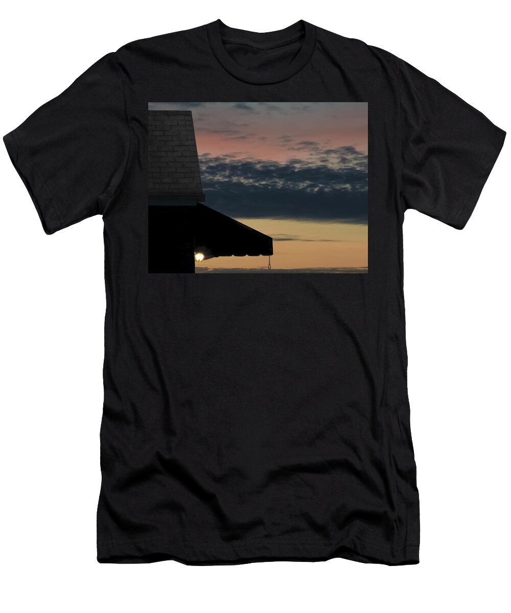Leave The Light On T-Shirt featuring the photograph Leave The Light On by Charlie Cliques