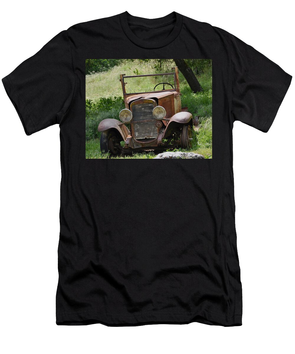 Old Car T-Shirt featuring the photograph Left to Die by Debby Pueschel