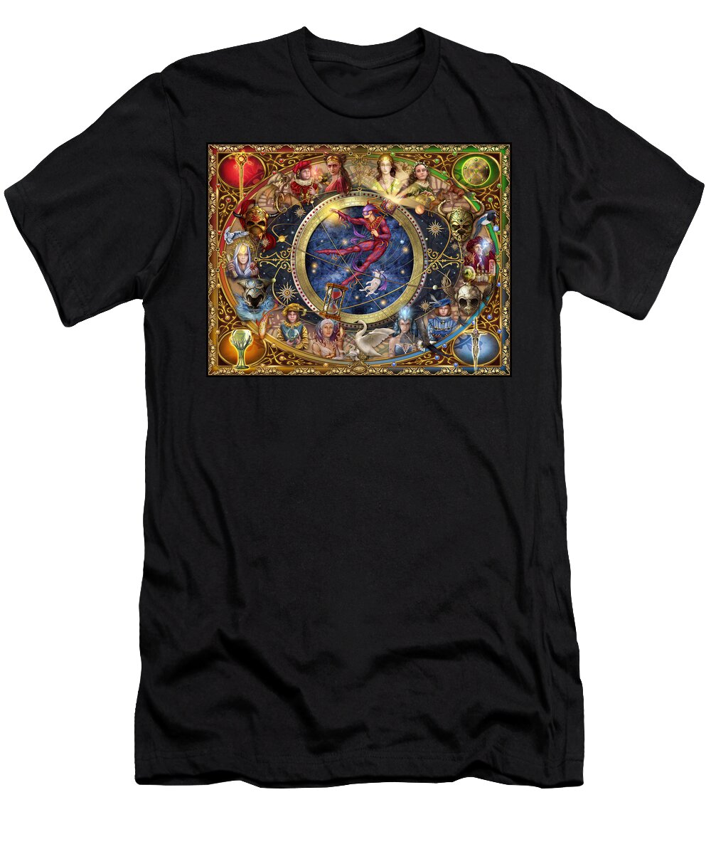 Ciro Marchetti T-Shirt featuring the digital art Legacy of the Divine Tarot by MGL Meiklejohn Graphics Licensing