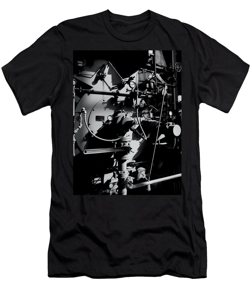 Industrial Architectural T-Shirt featuring the photograph Light and Shadows by Cleaster Cotton