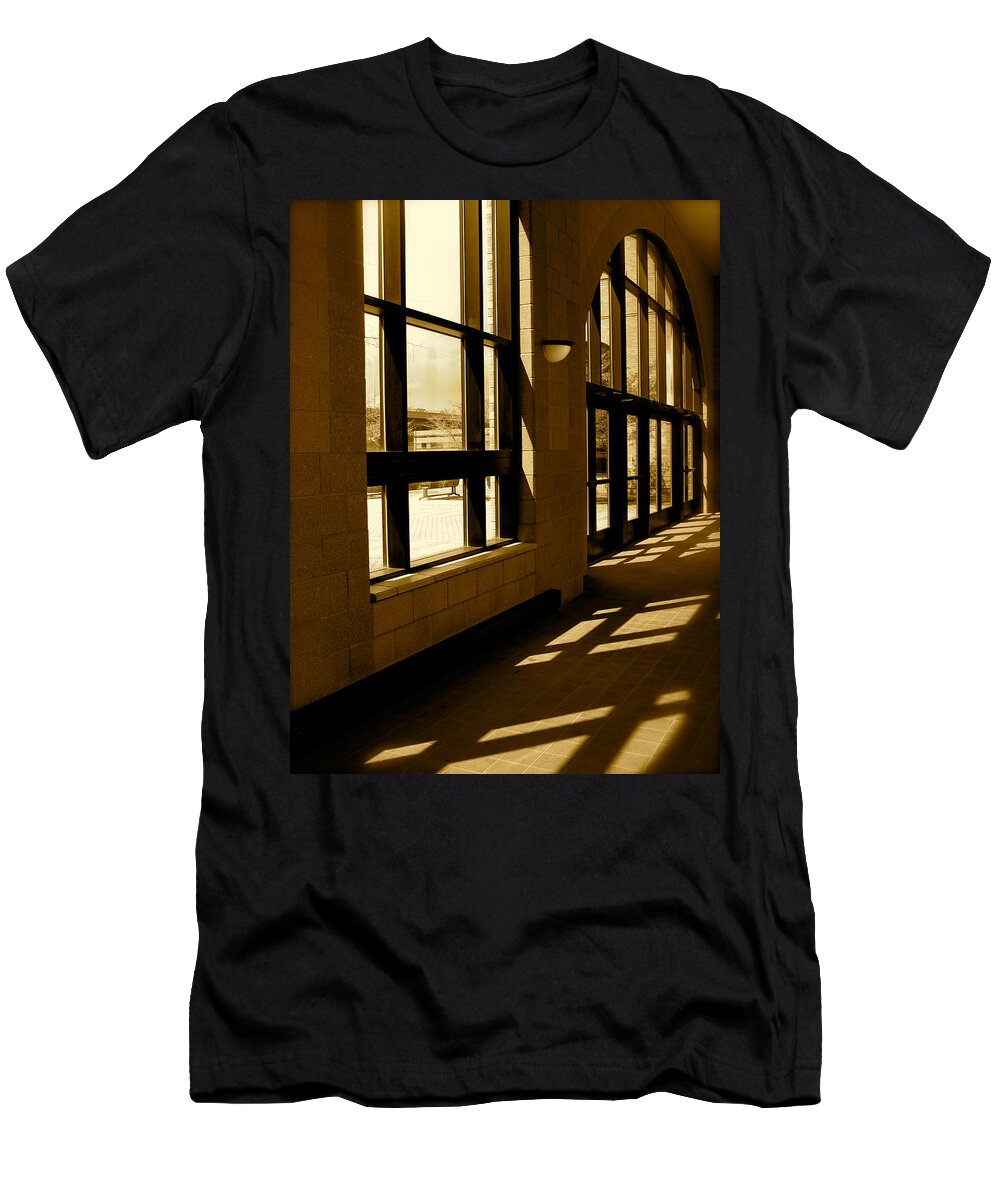 Doors And Windows T-Shirt featuring the photograph Light and Shadows by Randi Kuhne