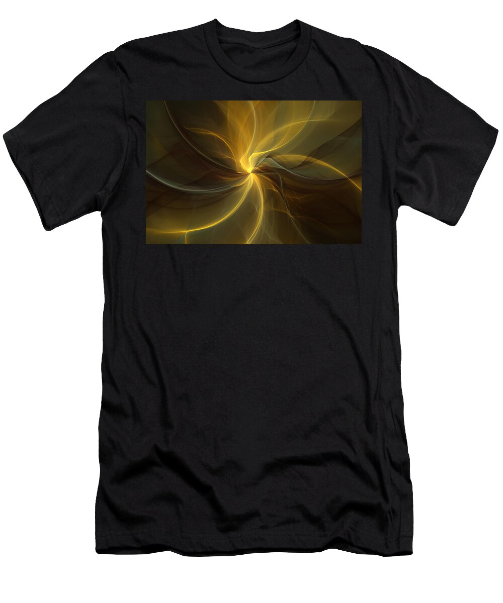 Digital Art T-Shirt featuring the digital art Light Painting by Gabiw Art