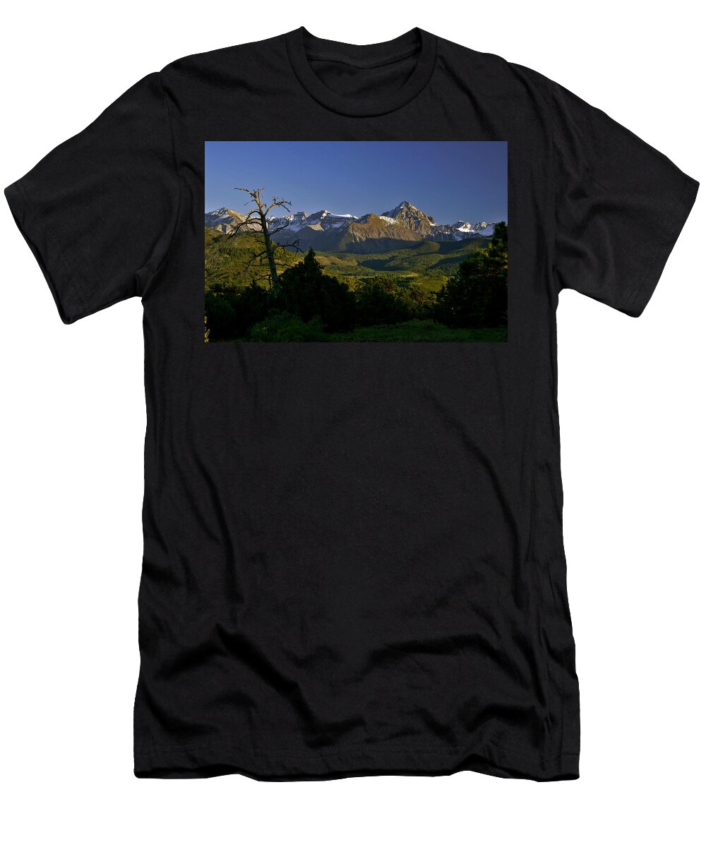 San Juan Mountains T-Shirt featuring the photograph Light Will Change by Jeremy Rhoades