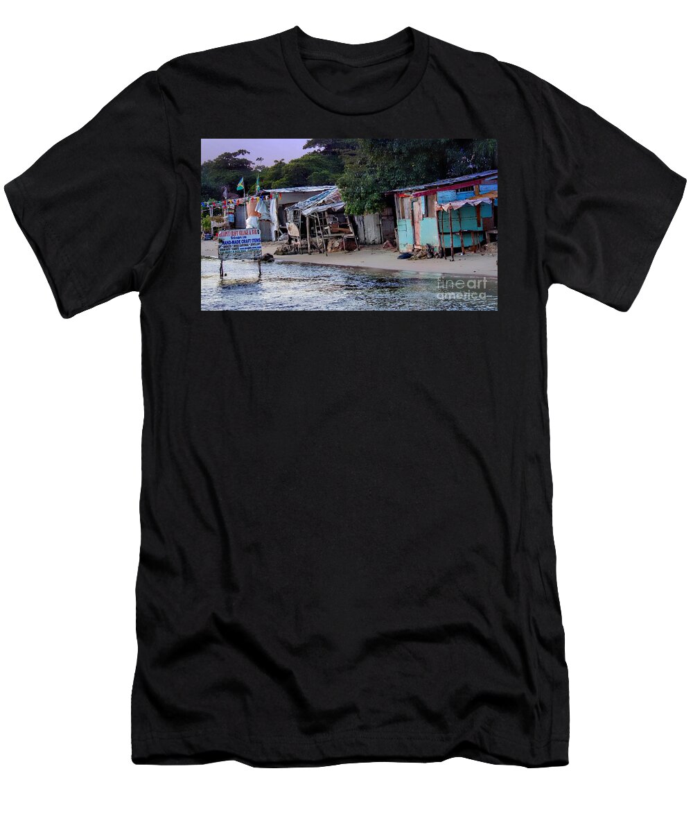 Liliput T-Shirt featuring the photograph Liliput Craft Village and Bar by Lilliana Mendez