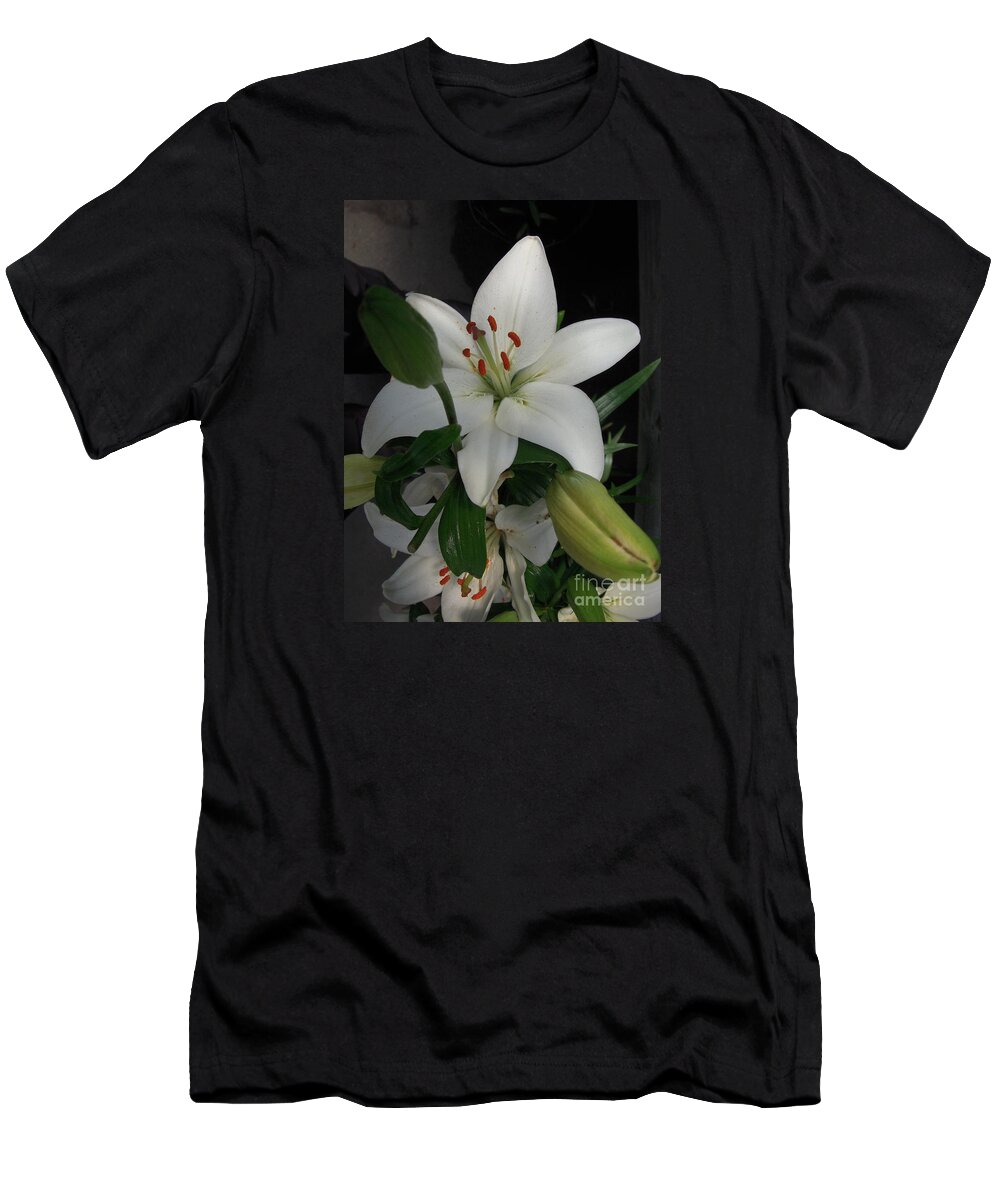 Plants T-Shirt featuring the photograph Lily White by Art MacKay