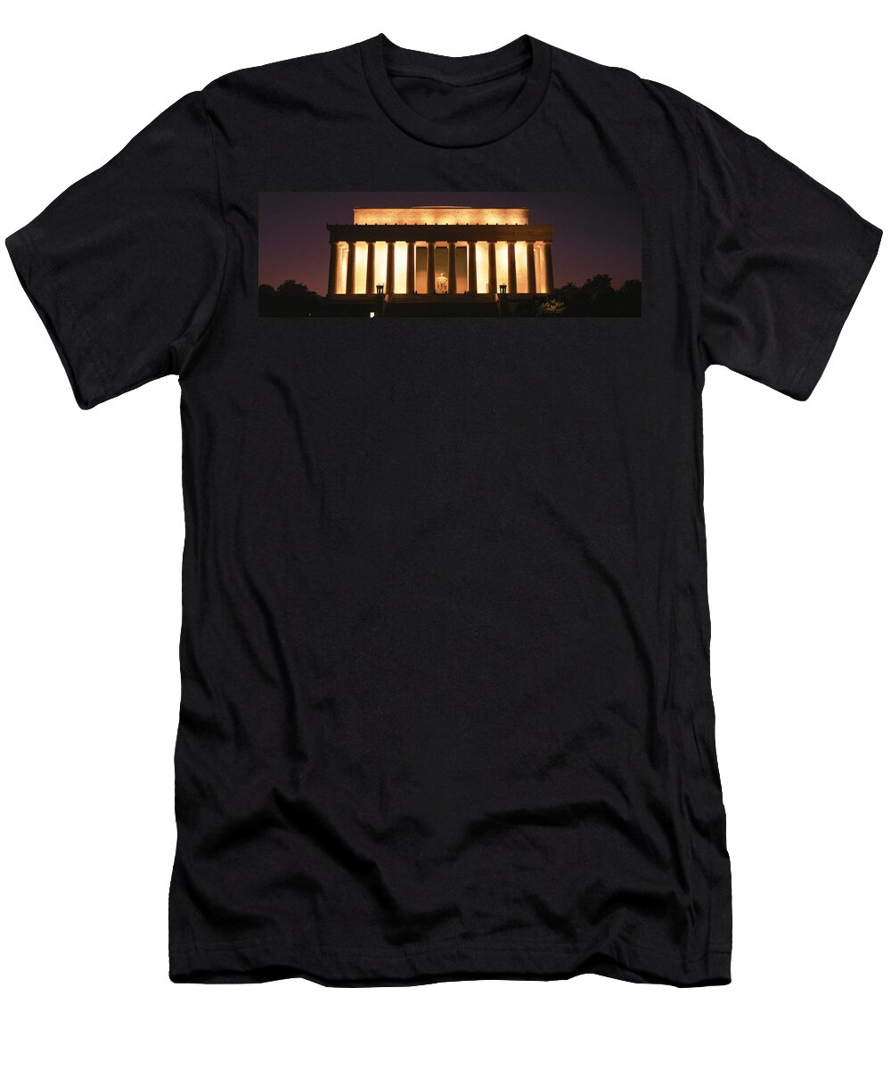 Photography T-Shirt featuring the photograph Lincoln Memorial Washington Dc Usa by Panoramic Images