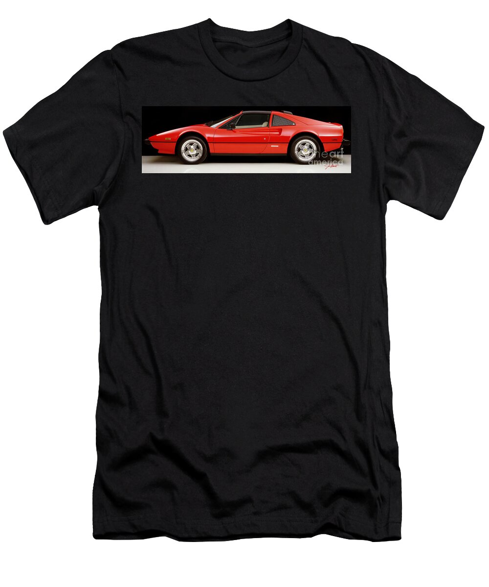 Ferrari 308 Gtsi T-Shirt featuring the photograph Lines by Jon Neidert