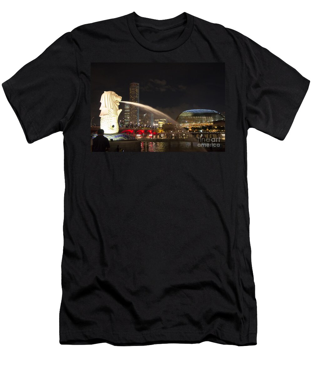 Asia T-Shirt featuring the photograph Lion City by Agnes Caruso