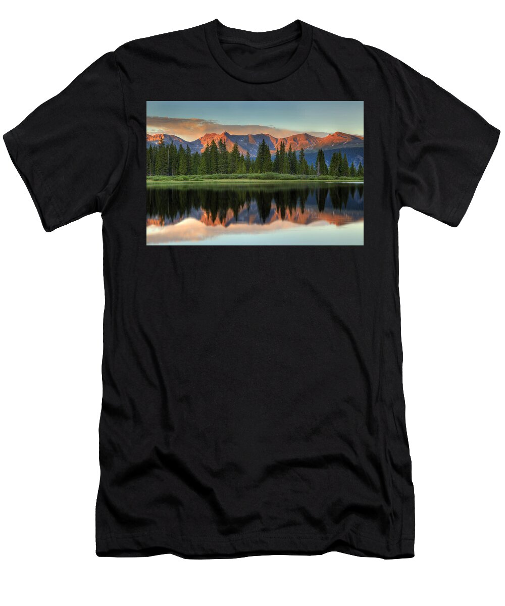 Little Molas Lake T-Shirt featuring the photograph Little Molas Lake Sunset 2 by Alan Vance Ley