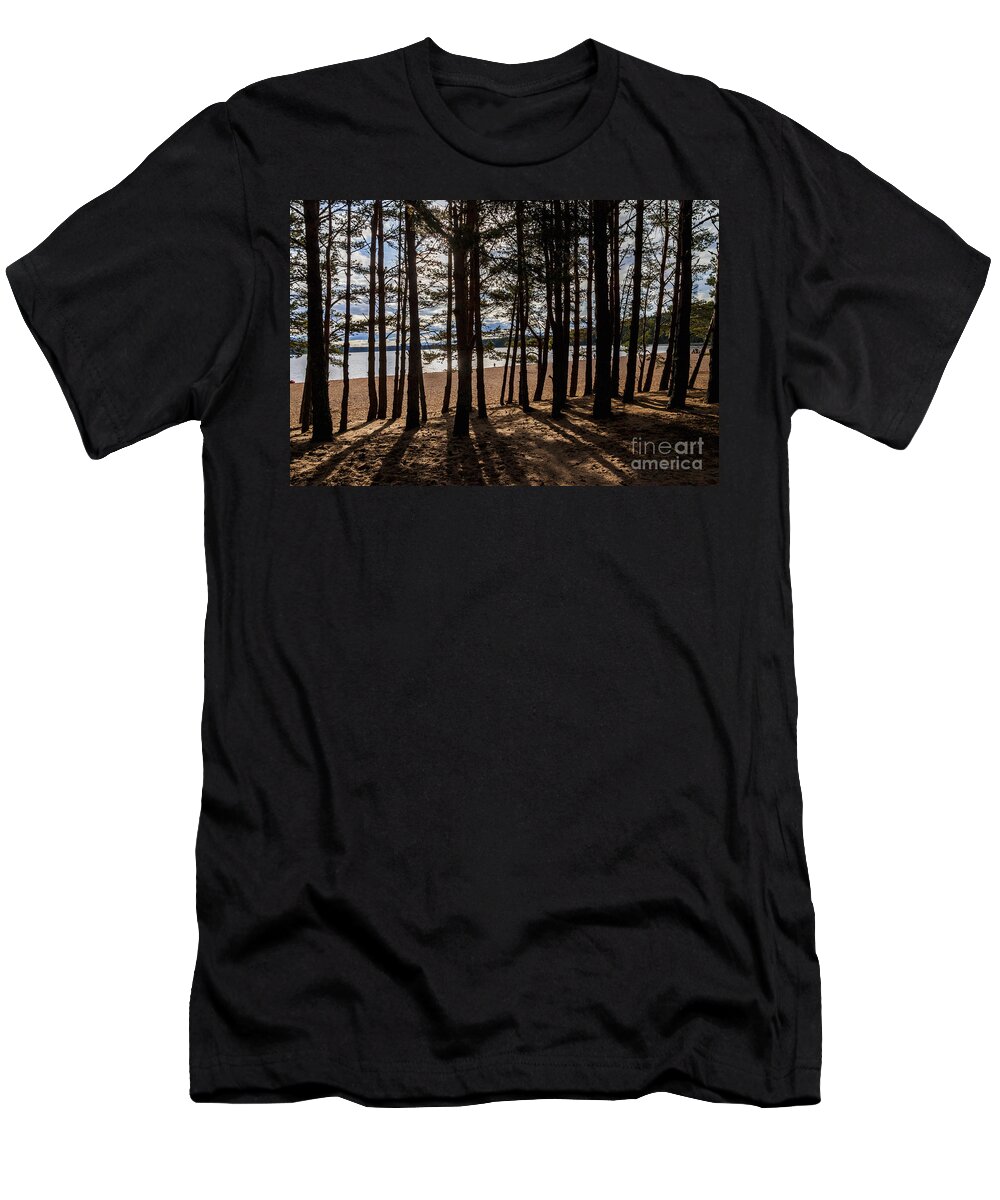 Sand T-Shirt featuring the photograph Loch Morlich Through The Trees by Diane Macdonald