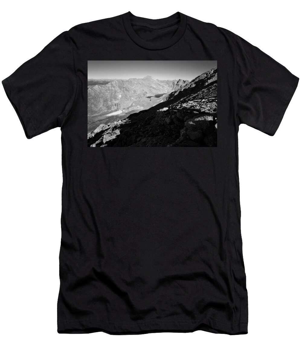 Mt. Evans Landscape Photograph T-Shirt featuring the photograph Long Shadows by Jim Garrison