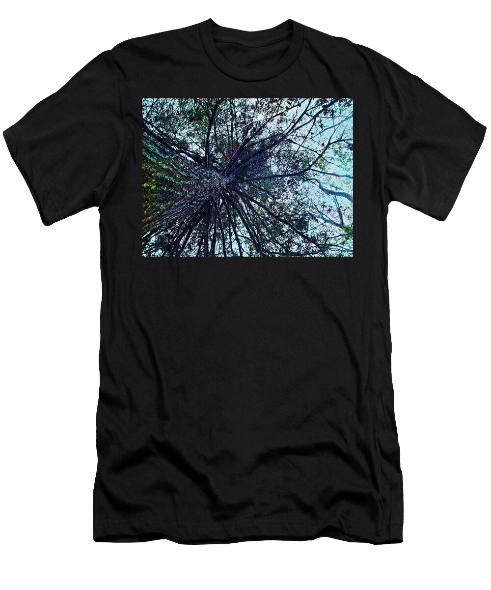 Look Up Through The Trees T-Shirt featuring the photograph Look Up Through The Trees by Joy Nichols
