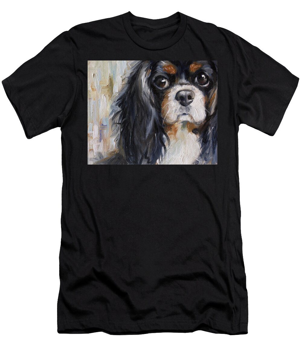 Cavalier King Charles Spaniel T-Shirt featuring the painting Love by Mary Sparrow
