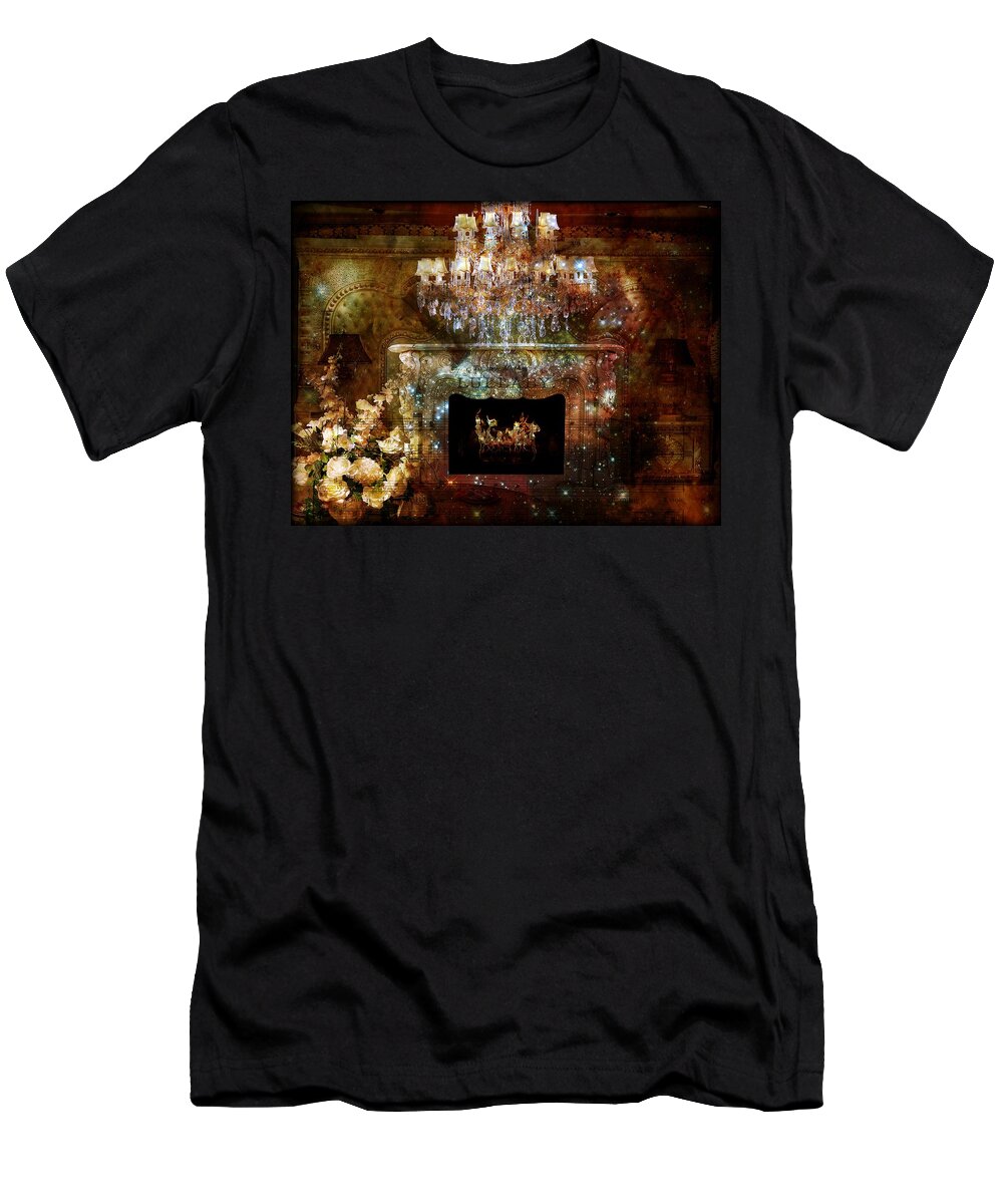 Chandelier T-Shirt featuring the digital art Lullaby by Lilia S