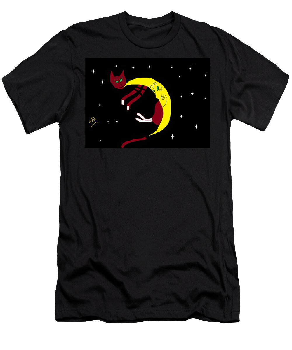 Lulu Slip of a Moon T-Shirt by Anita Dale Livaditis - Fine Art America