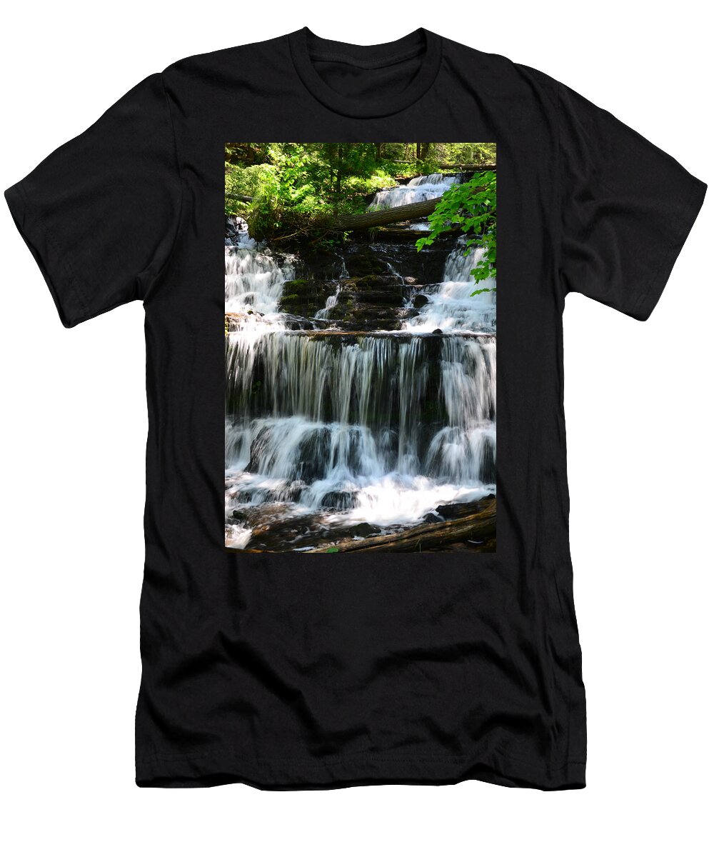 Waterfall T-Shirt featuring the photograph Lwv60017 by Lee Winter