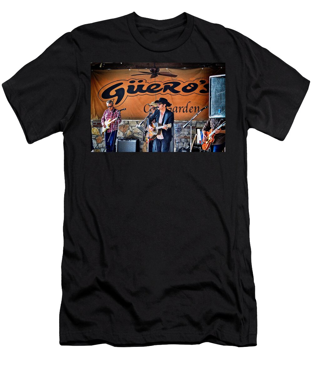 Texas Band T-Shirt featuring the photograph M Webb and The Swindles by Kristina Deane